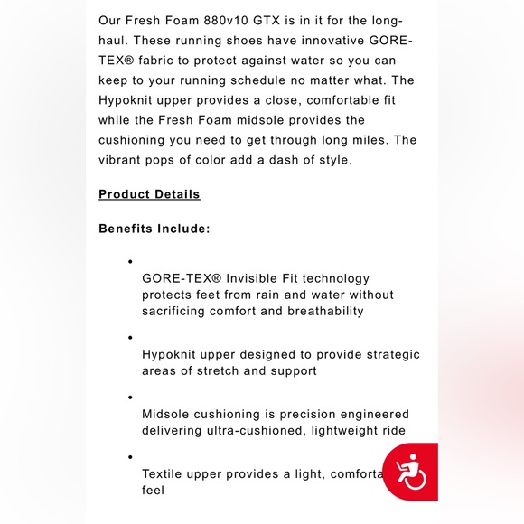 New Balance Fresh Foam 880v10 GTX Waterproof Running Shoes Women's Sz 6.5M - Picture 15 of 16